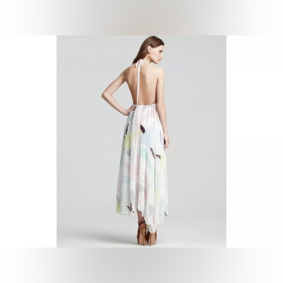 Alice & Olivia Adalyn Keyhole Dress Color:Brush Stroke Size XS - Picture 2 of 7